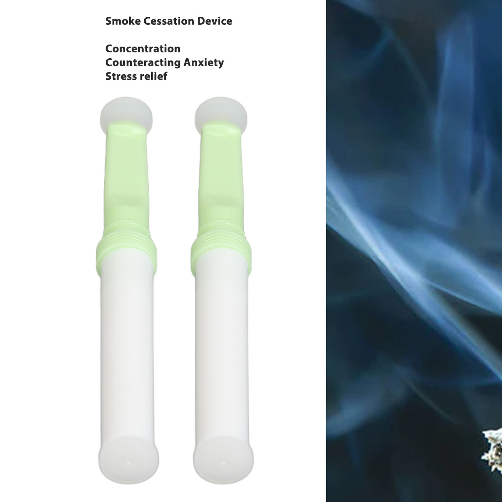 2pcs Smoke Cessation Device Concentration Stress Relief Anxiety Reduction Qu WTD