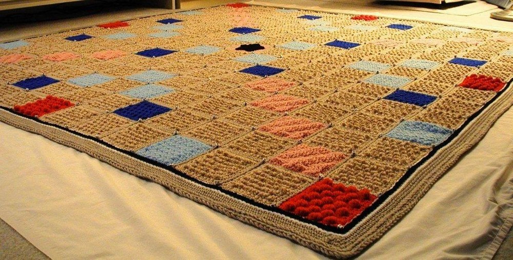 Scrabble Rules! Scrabble Crochet Afghan Pattern 87"x87" patt