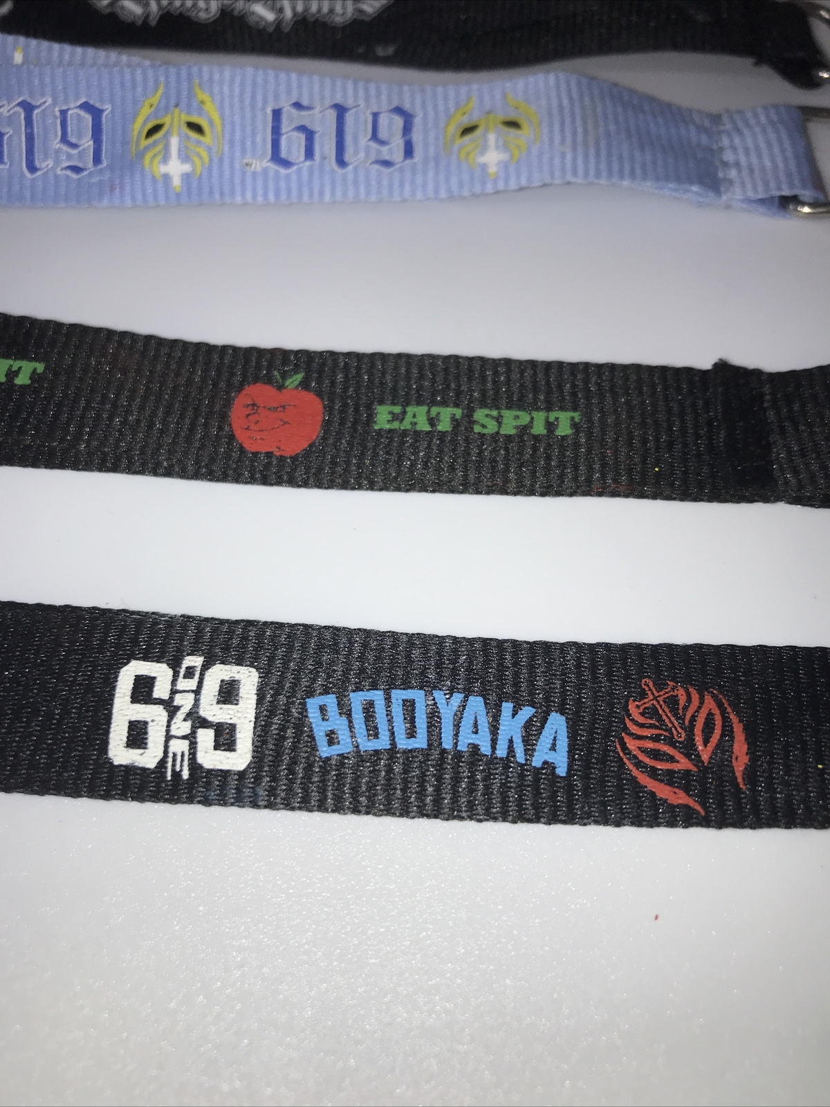 2008 WWE WRESTLING -5 Piece Lanyard Carlito, Rey Mysterio, Y2j Jericho, Triple H