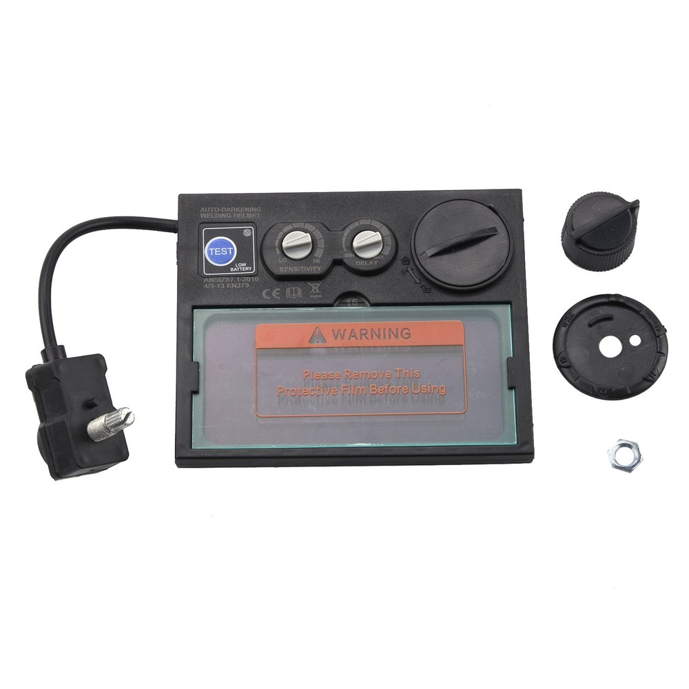 Solar Automatic On/Off Darkening Welding Helmet Len Filter + Protortion Sheet E