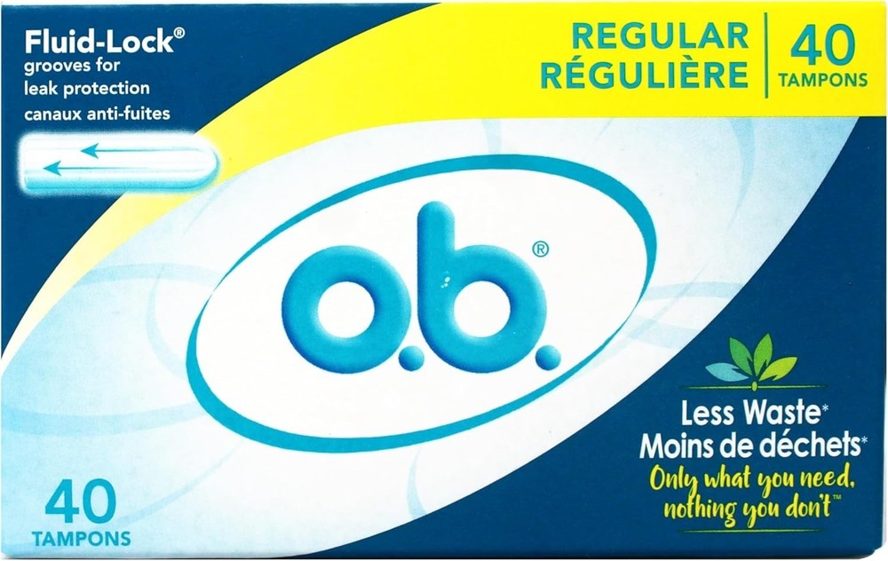 o.b. ProComfort Regular Tampons 40 Count Compact -No Applicator,  Best Fit