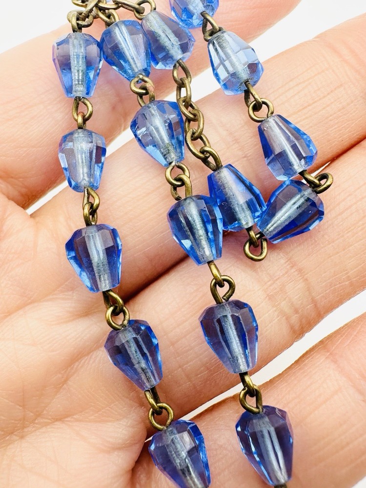 Vintage Czech Class Bead Rosary