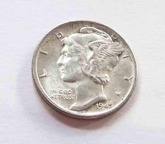 1945-S Mercury Dime #19