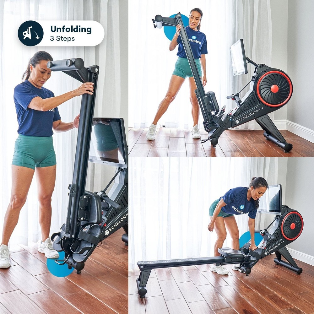 Echelon Row-S Indoor Rowing Machine with Rotating HD Touchscreen