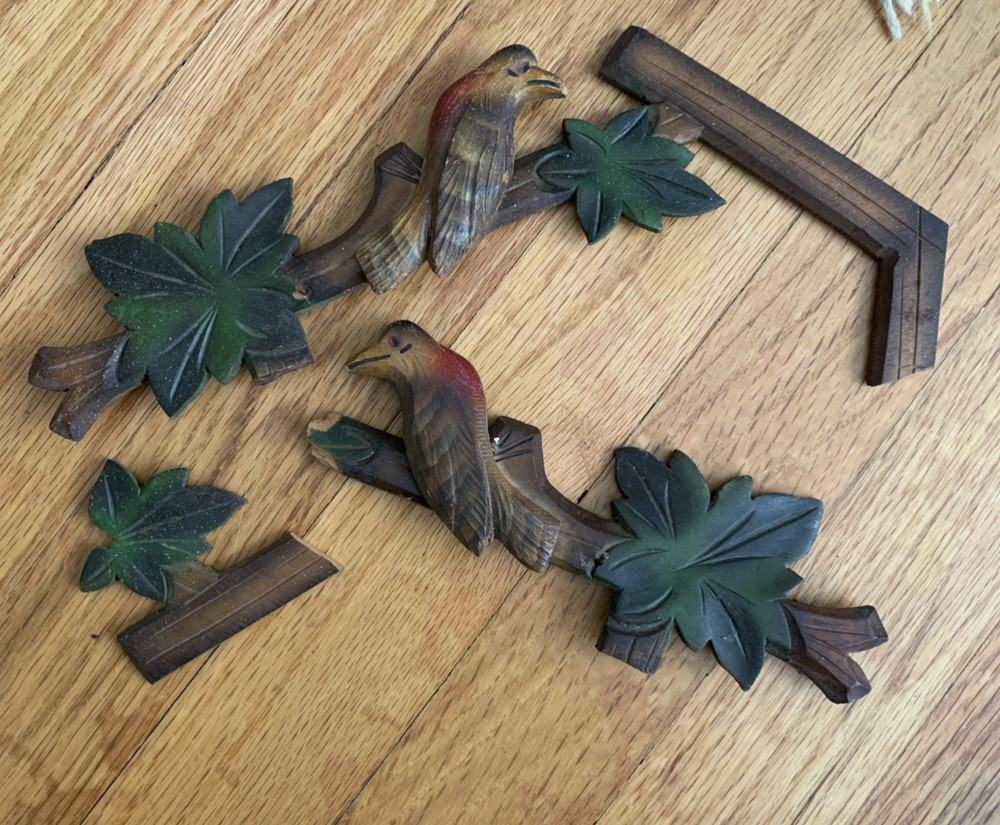 Vintage Bird Carving From Cuckoo Clock