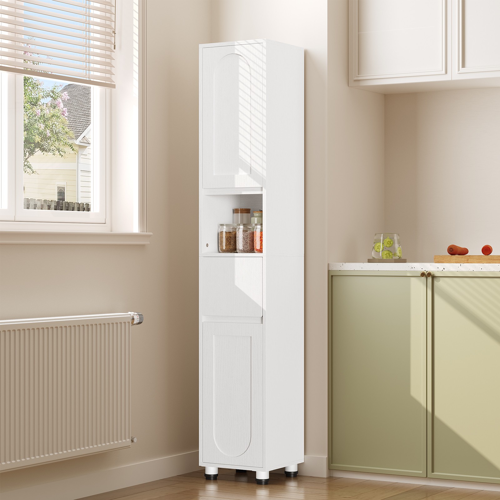 Freestanding Bathroom Cabinet Storage Organizer 11.8’’ x 11.8’’ x 66.9’’