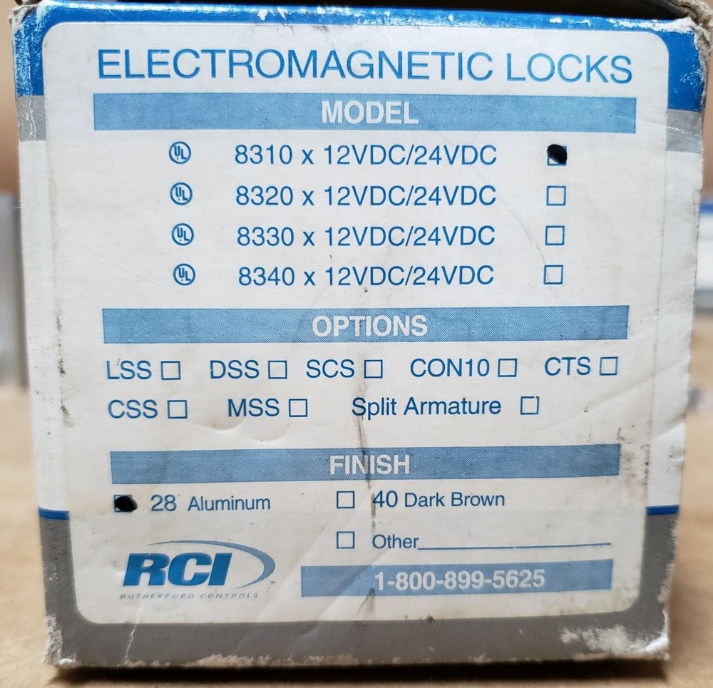 RCI ELECTROMAGNETIC LOCK MODEL 8310 ! i