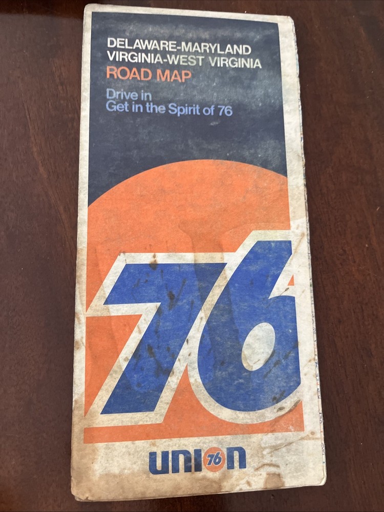1971 Union 76 DE MD VA WV Road Map