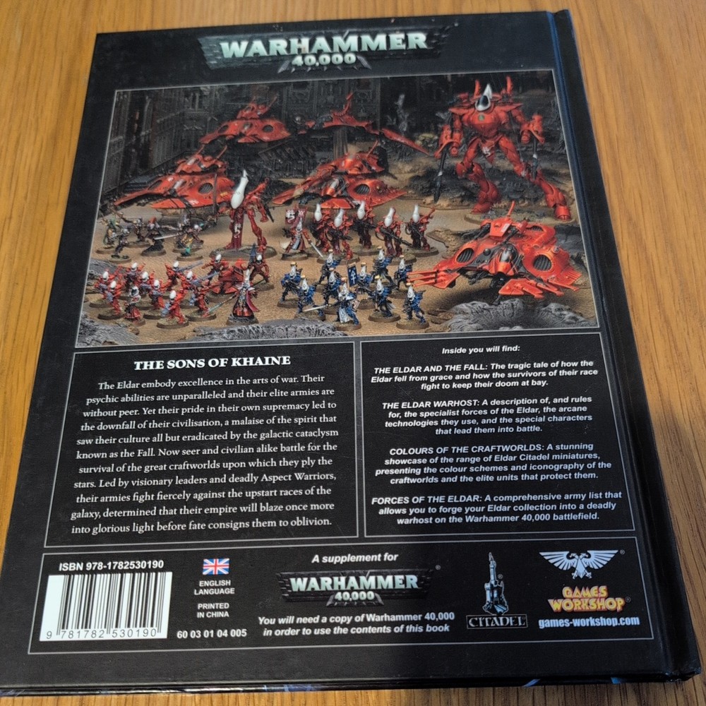 Eldar 6th Edition Codex Warhammer 40k/40,000 2013 Hardback
