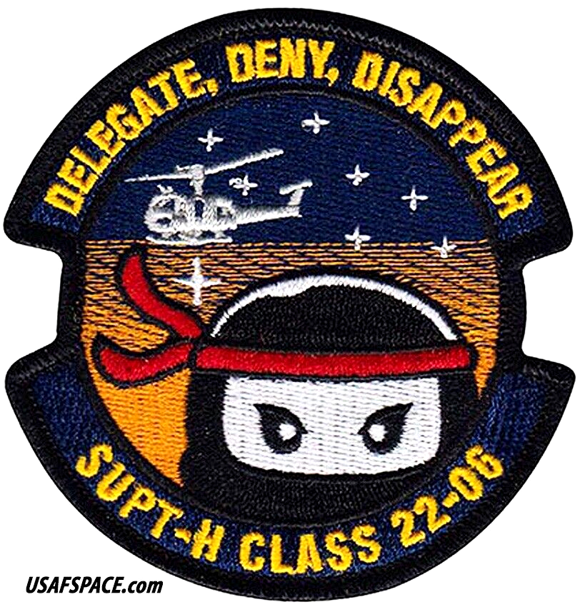 USAF SPECIALIZED PILOT TRAINING SQ-HELICOPTER-DELEGATE DENY DISAPPEAR-VEL PATCH