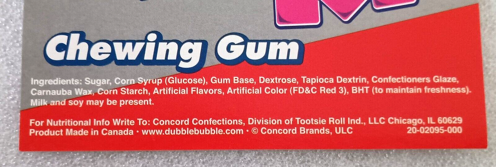 2 Original Dubble Bubble Candy Gum Machine Vending Display Card 2000s NOS NEW