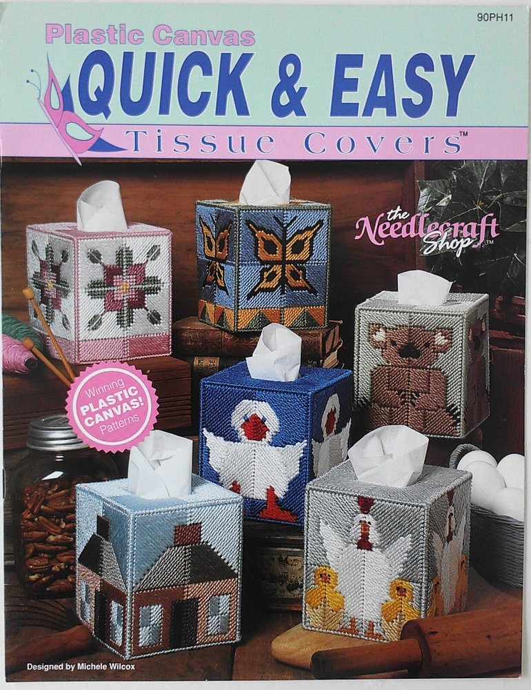 Needlecraft Shop Quick Easy Tissue Covers Michele Wilcox Plastic Canvas Pattern