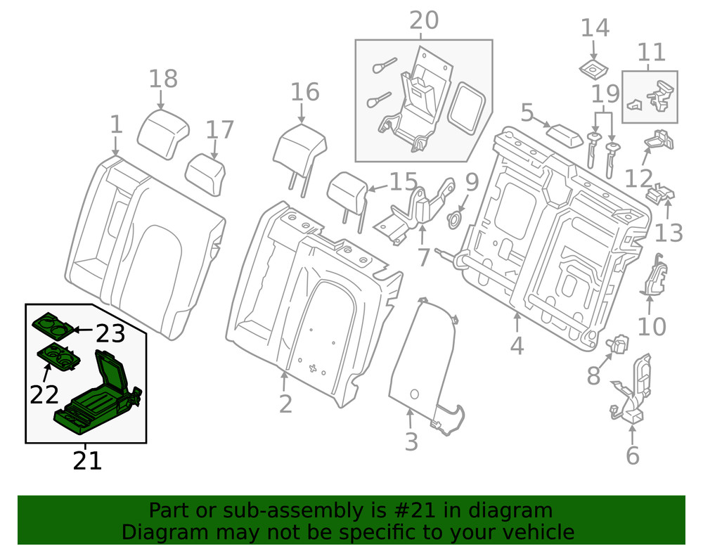 Genuine Ford Armrest Assembly DP5Z-5467112-CD