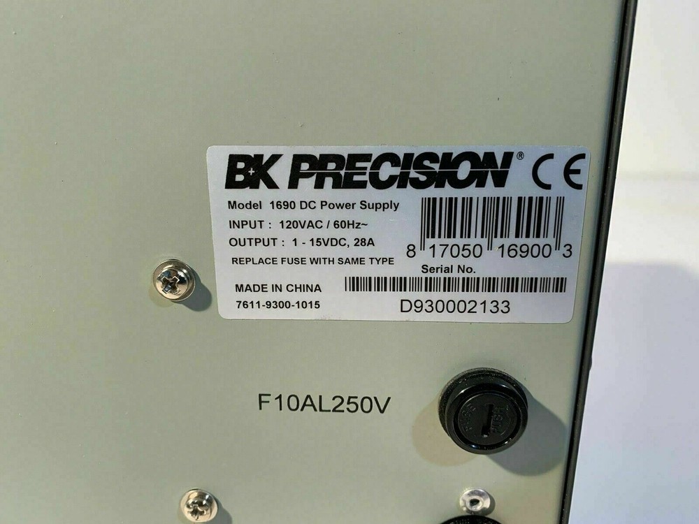 EXCELLENT BK PRECISION 1690 Regulated DC POWER SUPPLY Digital Face 28A Max NOS