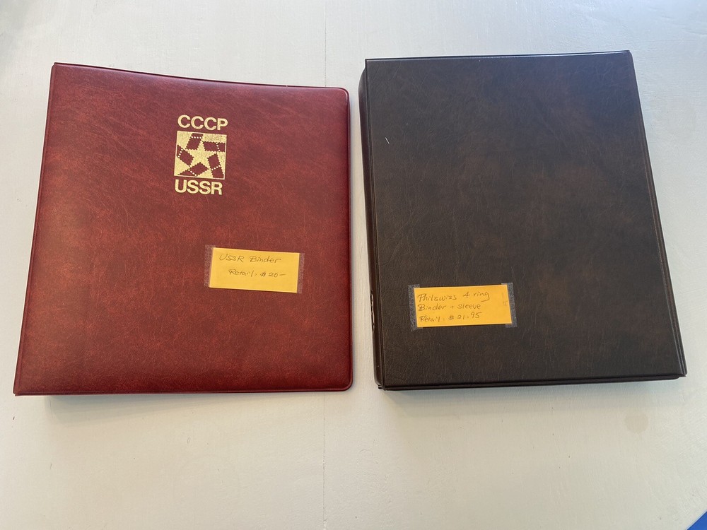 Philswiss 4 Ring Stamp Binder & Sleeve & USSR Binder Bundle