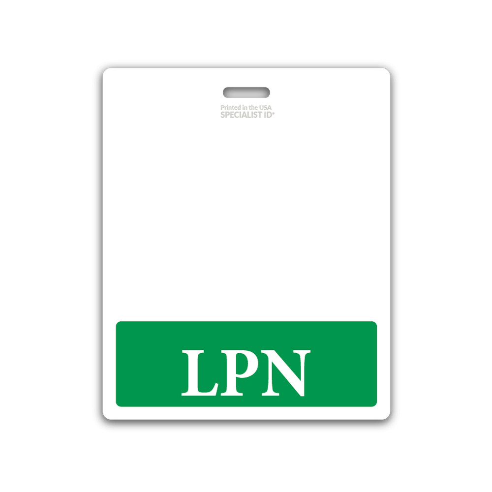 5 Pack - LPN Badge Buddy Oversized Horizontal Extra Long ID Backer for Nurses