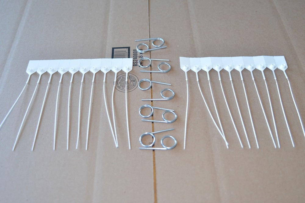 🎯 20 WHITE FIRE EXTINGUISHER TAMPER FLAG SEALS & 10 SAFETY PULL PINS