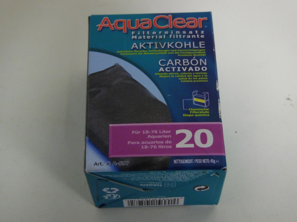 Aquaclear 20 Biomax Insert 5-20 gallon tanks charbon  active