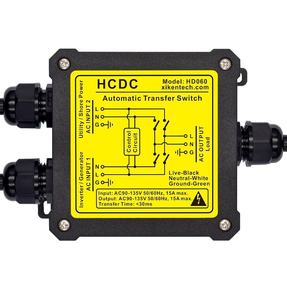 AC120V 15A Automatic Transfer Switch, ATS Core Wires