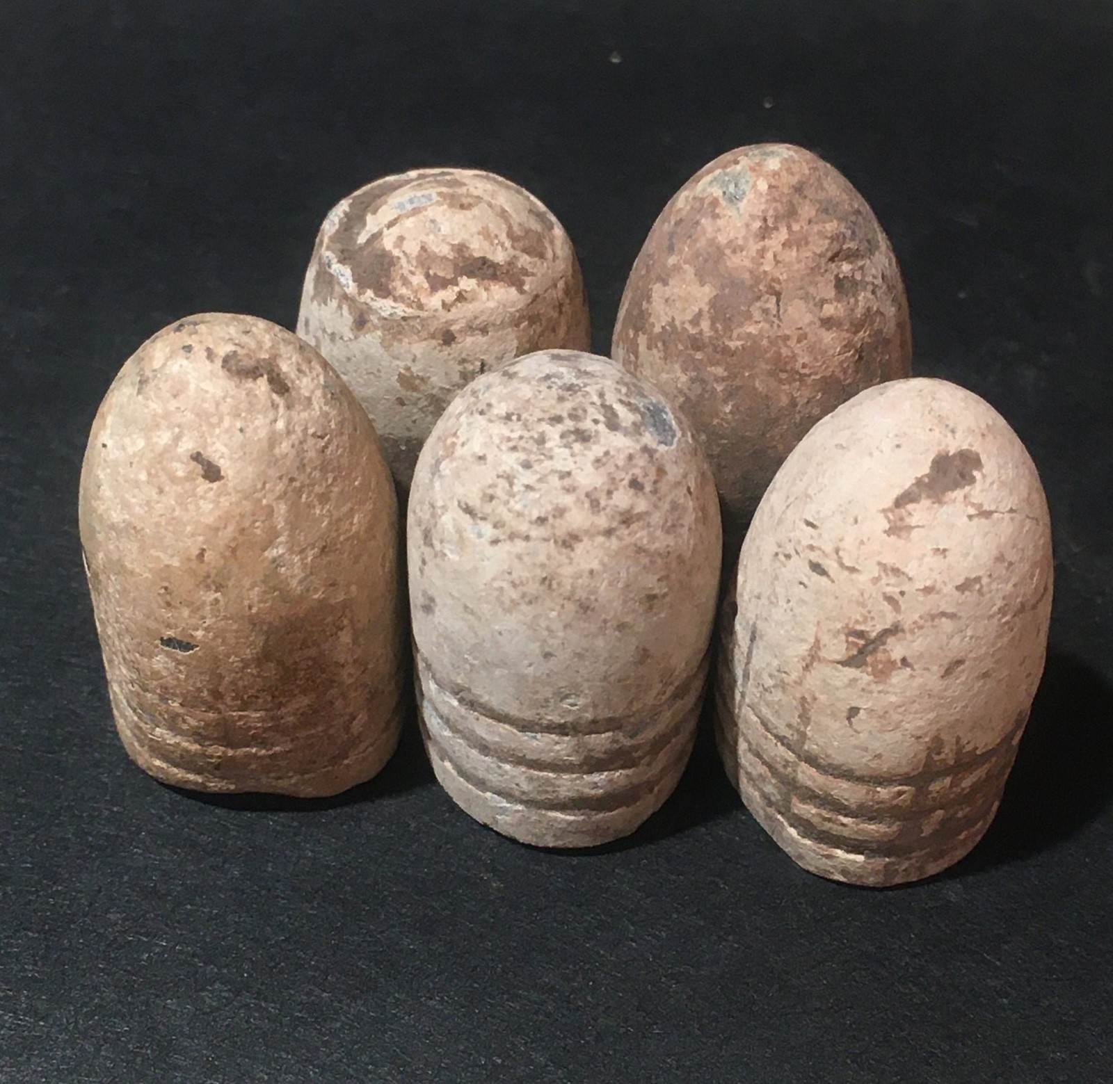 Crimean War Minnie Lead Bullets - 1853 - 1856
