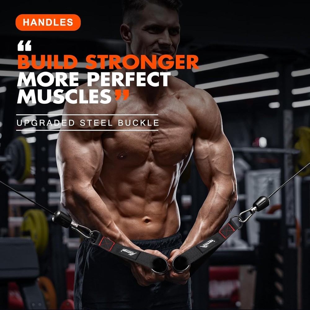 HPYGN Exercise Handle, Replacement Handles for Cable Machine, 1-Red