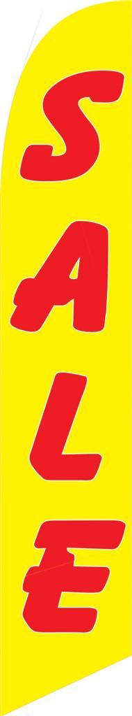 Sale (yellow and red) 12ft Feather Banner Swooper Flag - FLAG ONLY