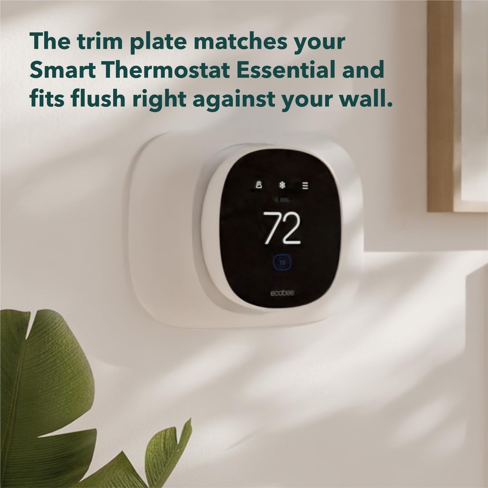 ecobee Trim Plate for Smart Thermostat Essential Only - Programmable White