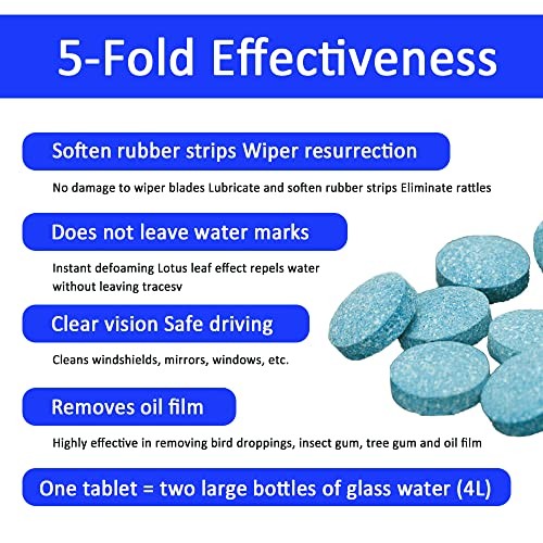 50PCS Car Windshield Washer Fluid Tablets, Windshield Wipe Fluid, Windshield