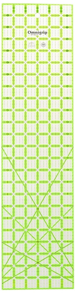 6" x 24" Plastic Quilting Ruler - Neon Green