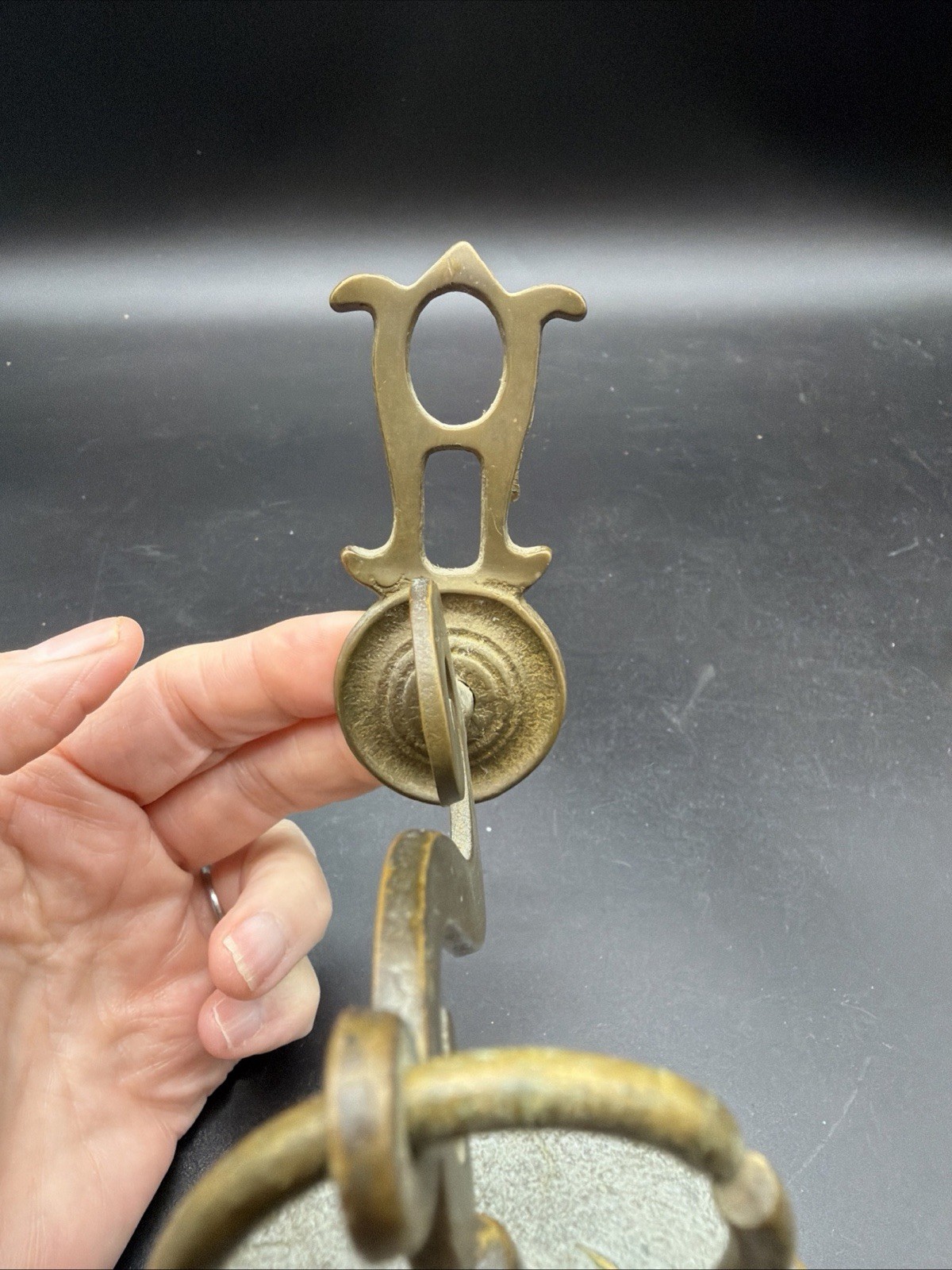 Vintage Wall Mount Hanging Bell Solid Brass