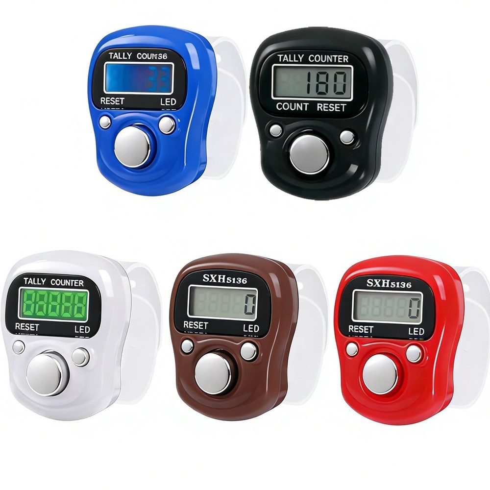 5 Pack Electronic Finger Counter, 5 Digit LCD Electronic Digital Display, Han...