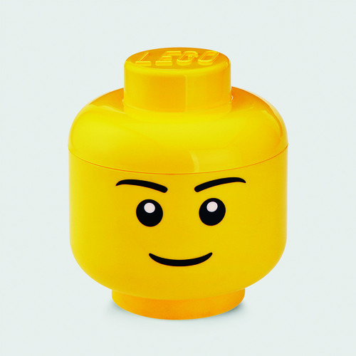 LEGO Large Stackable Storage Head, Boy [New Toy] Yellow, Brick