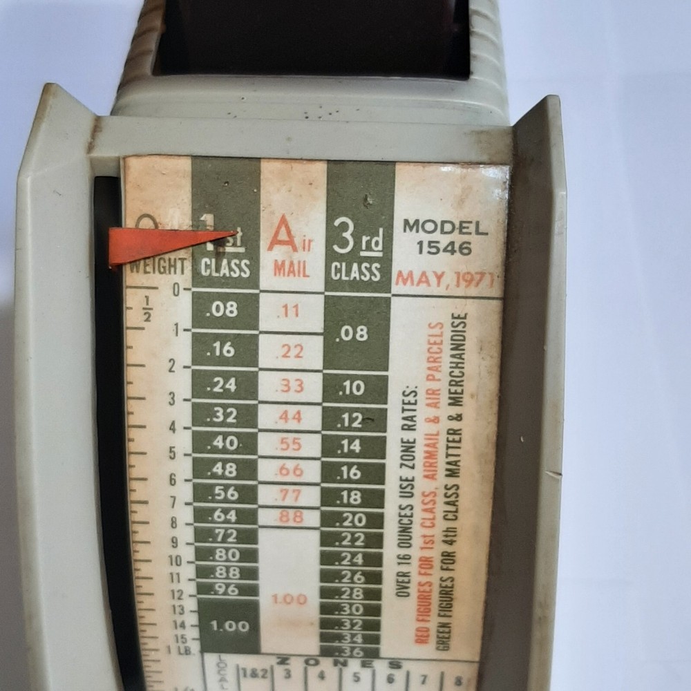 Vintage Hanson US Postal Scale Model 1546 May 1971 Works.