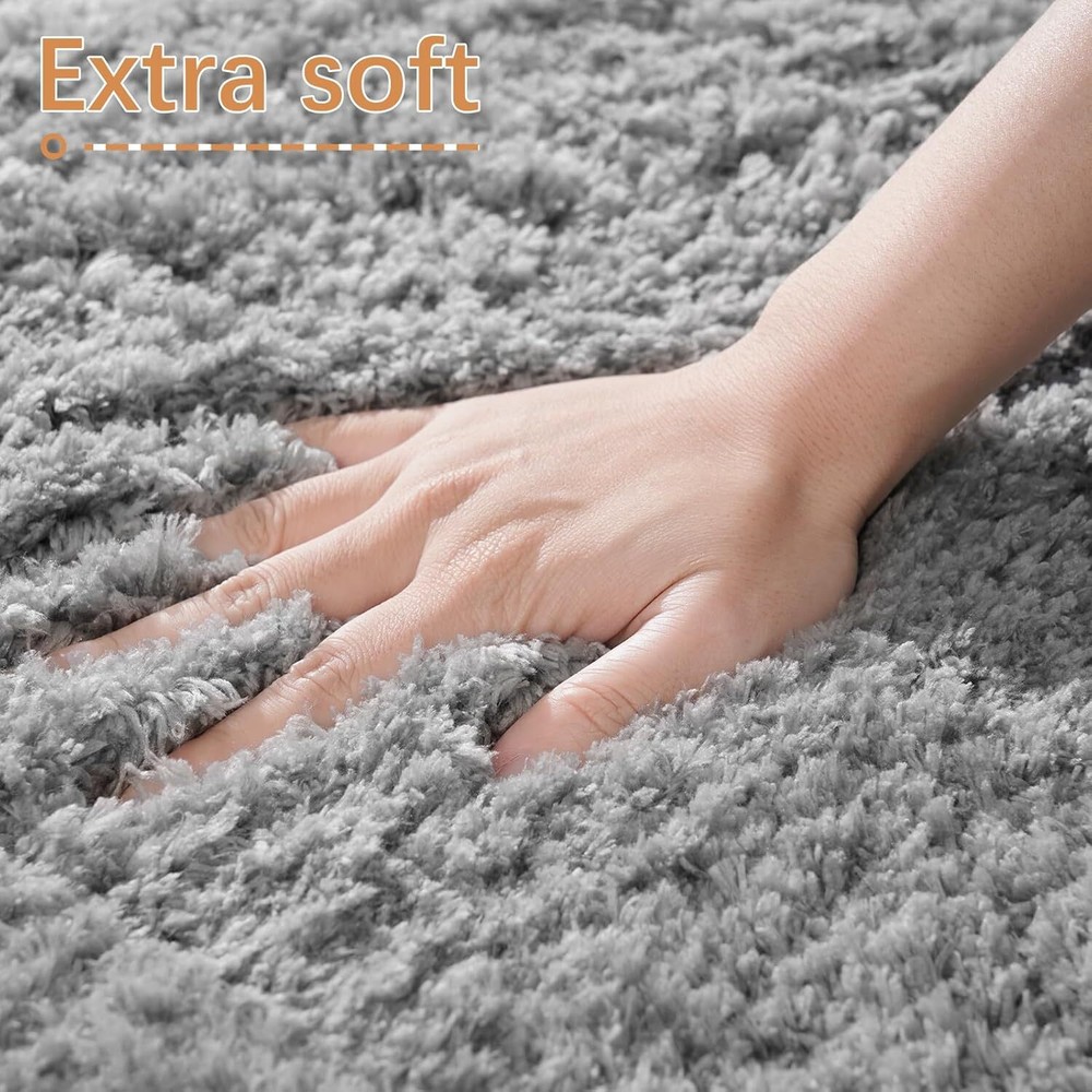 Bathroom Rugs Rectangle , Soft Thick Absorbent Microfiber Bath Rug for Bathroom