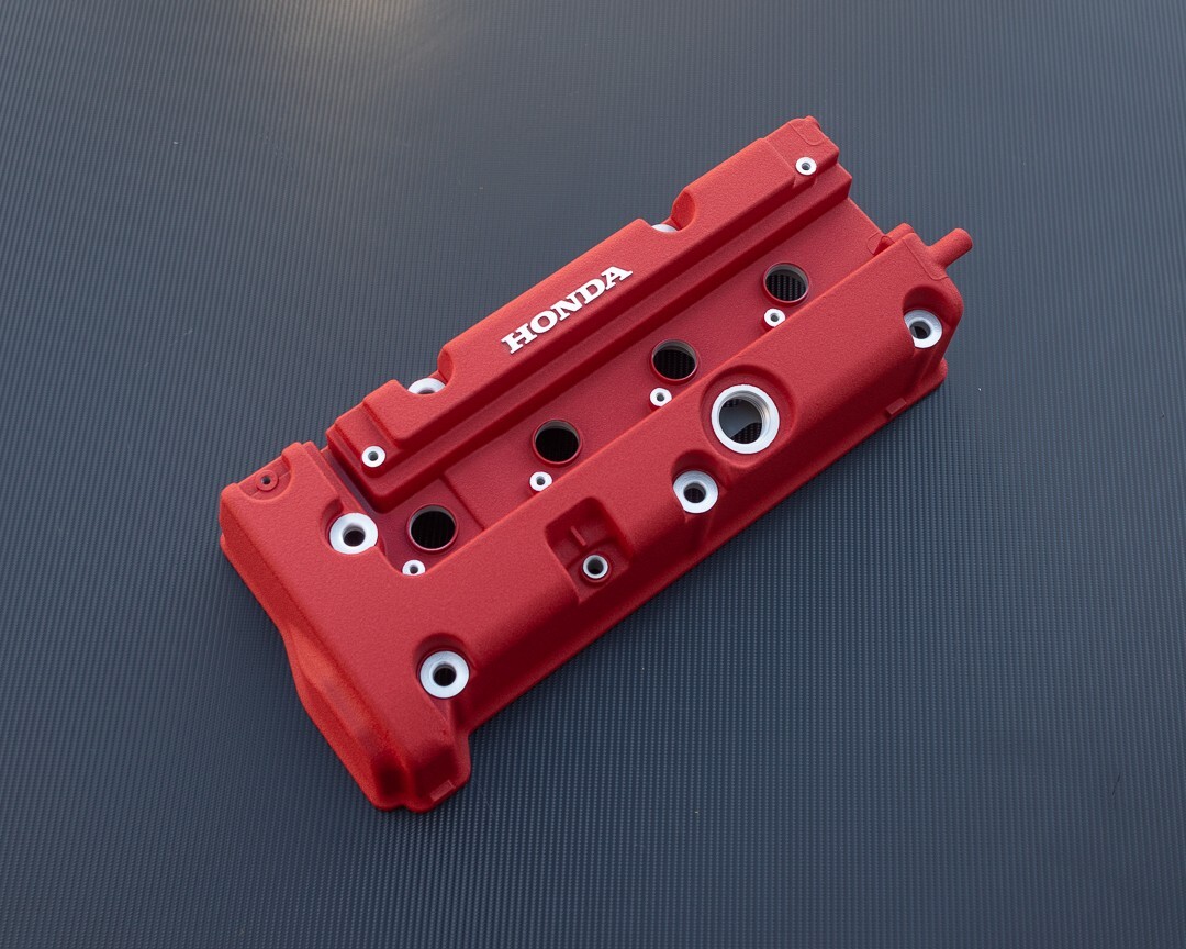 Honda K SERIES K24 K20 type r civic rsx valve cover POWDERCOATED JDM WRINKLE RED