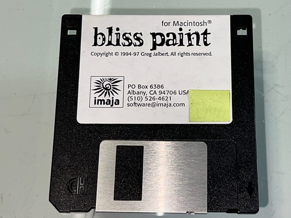 Imaja Bliss Paint Macintosh floppy disk