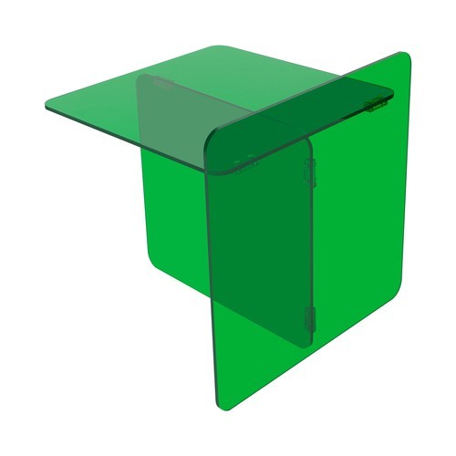 Acrylic Side Table, End Table, Free Standing Green Modern Bedside Table