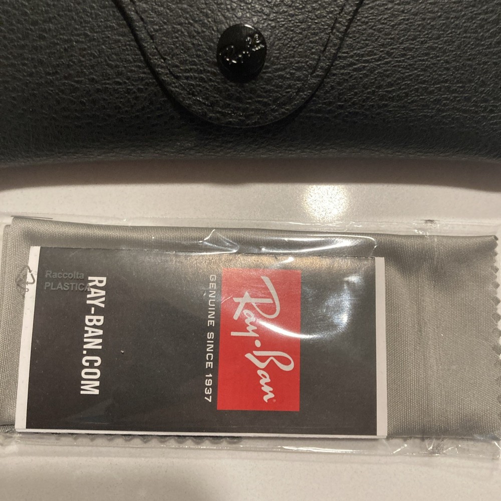 Authentic RayBan Leather Case-Black with Cleaning Cloth