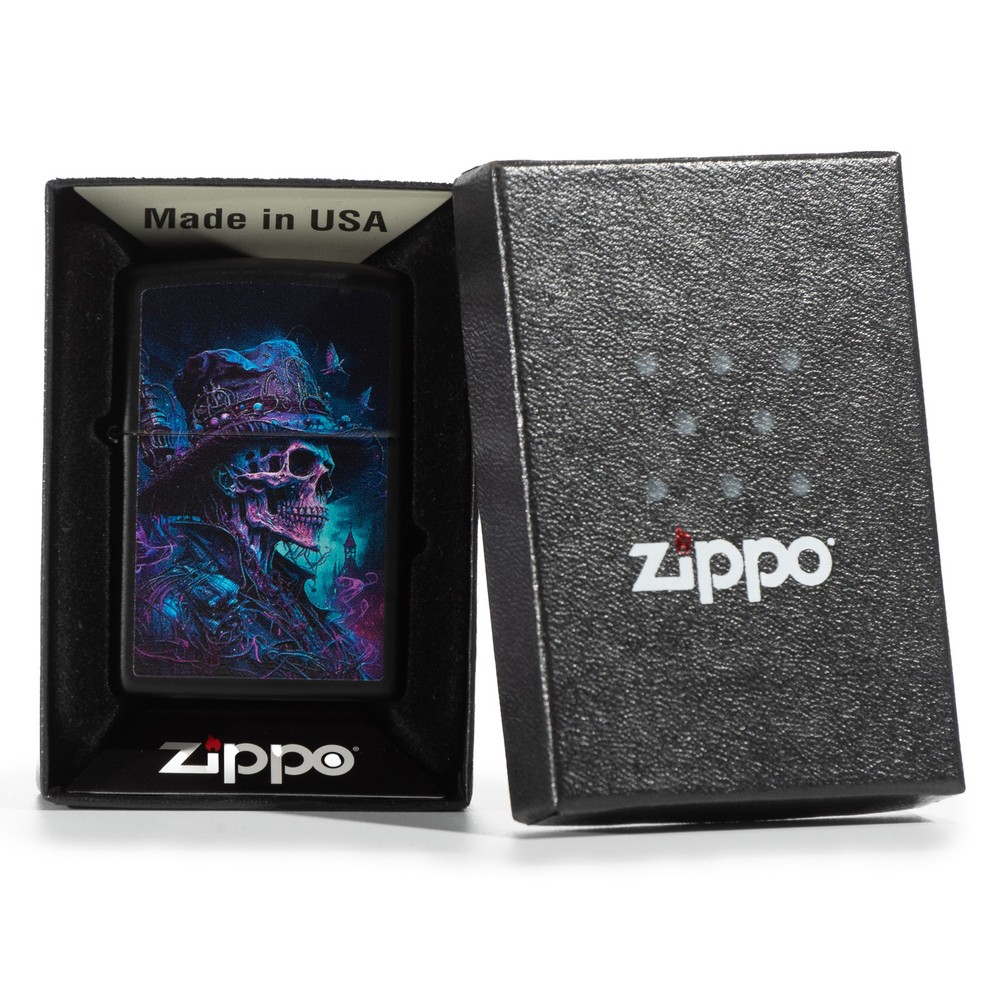 Zippo Gaudy Skull Design Refillable Windproof Pocket Lighter