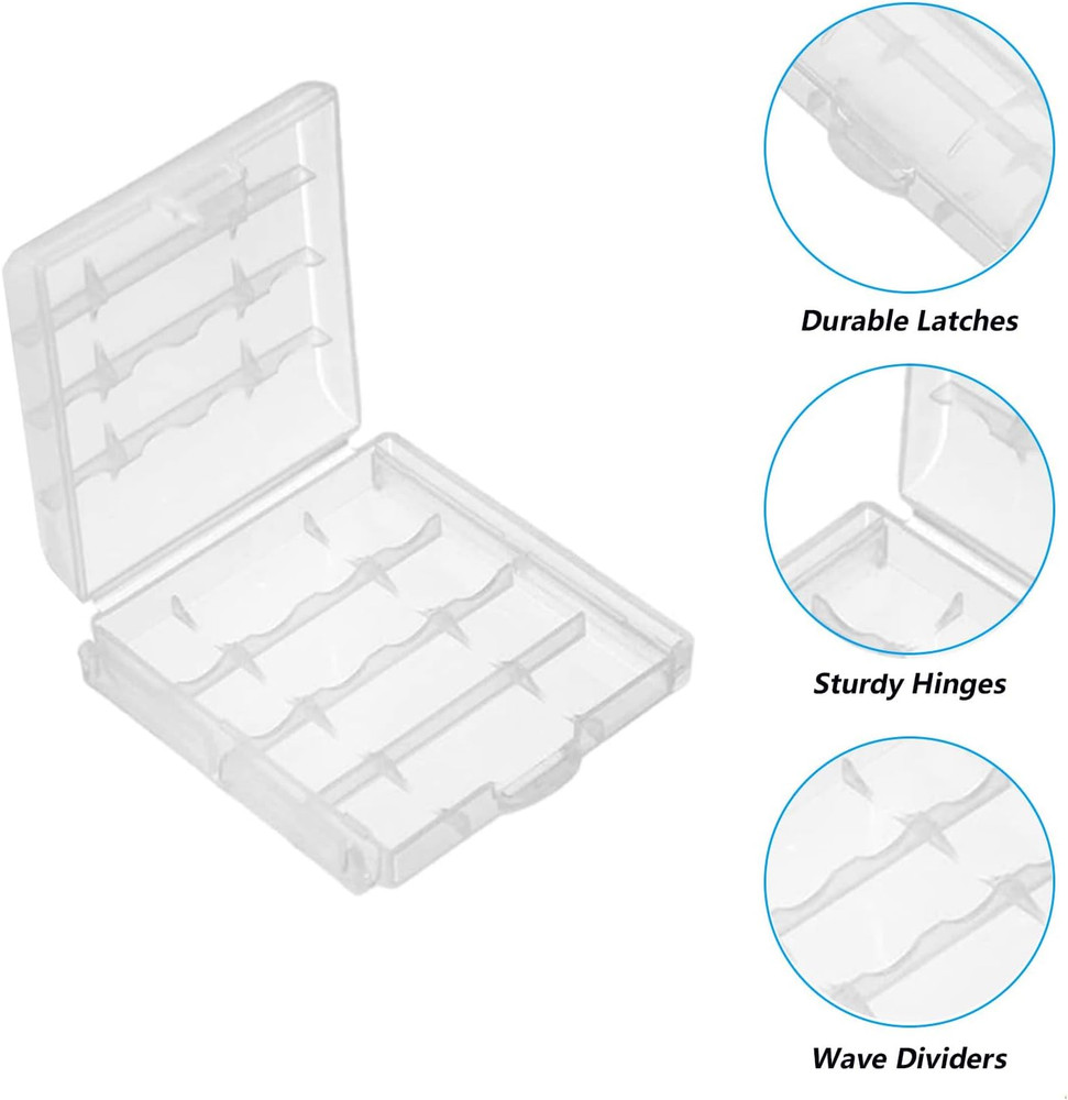6pcs AAA Battery Storage Case Holder Box AA Battery Storage Case