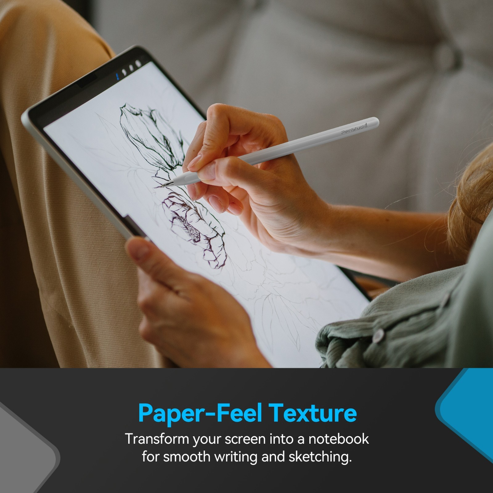 Penstudio Paper-Feel Screen Protector for iPad Pro 12.9" 3/4/5/6 | Anti-Glare