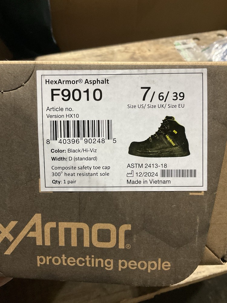 Hexarmor Asphalt Work Boots Size 7