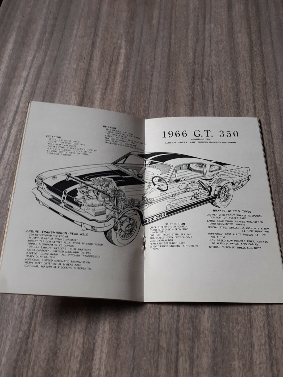 ORIGINAL 1966 Shelby American GT350 Mustang Owners Manual RARE FIRST PRINTING !!