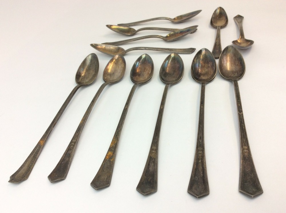 Pat Aug 31 20 Rogers AA Teaspoons Old Spoons Set Kitchenware Silverplate