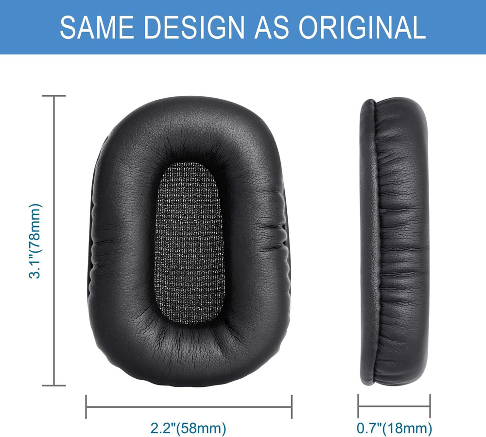 Replacement Ear Pads for Bluetooth Headset, Leather Cushions, Compatible with B4