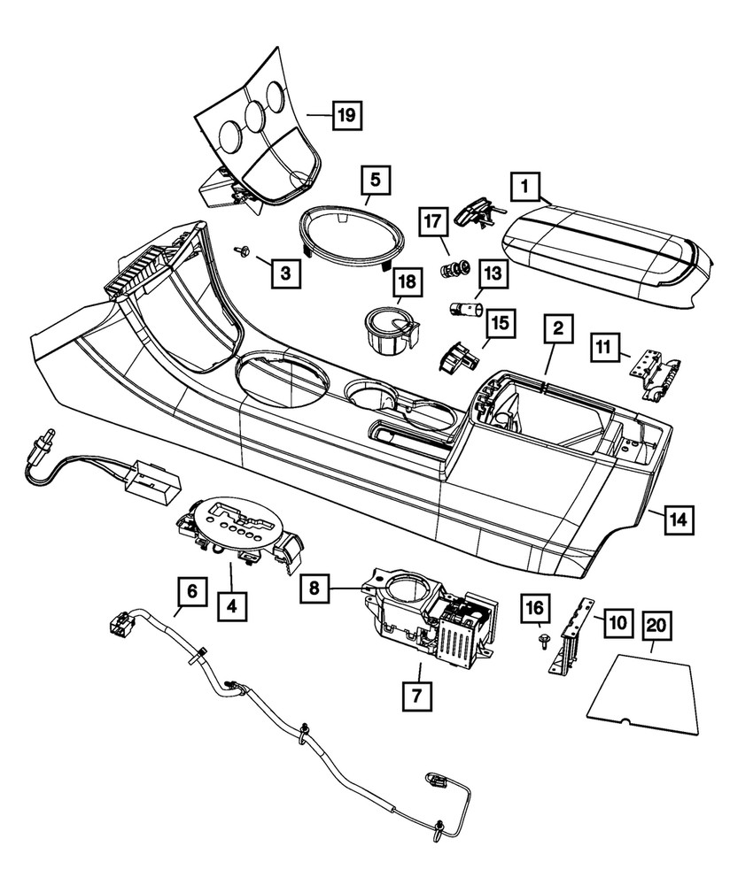 Genuine Mopar Console Shifter Bezel YP17ESGAE