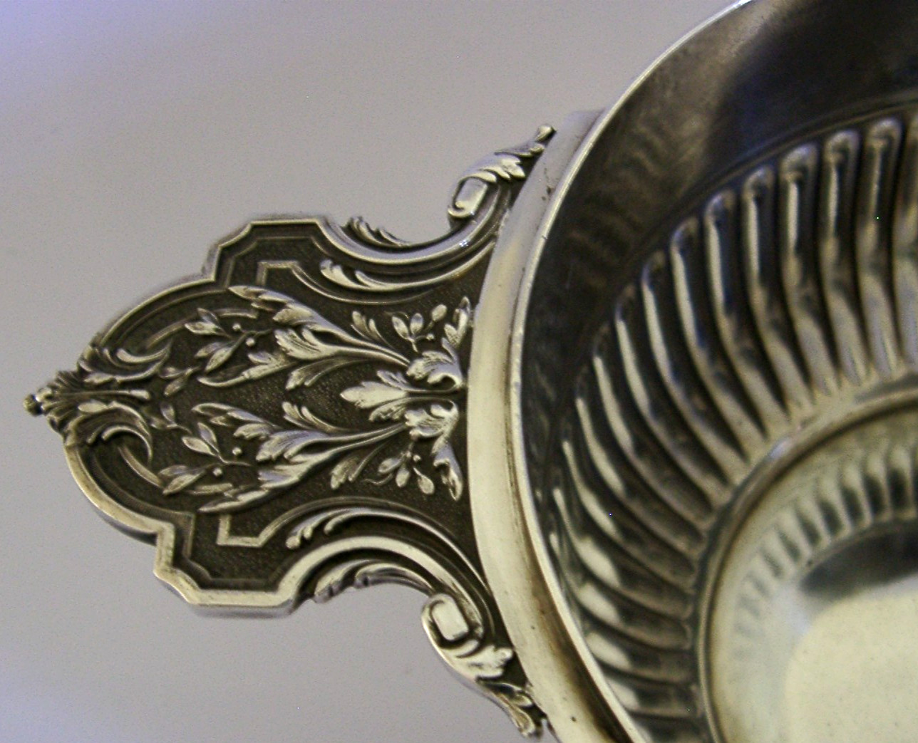 BEAUTIFUL 168g FRENCH SOLID STERLING SILVER TWO HANDLED BOWL c1890 ANTIQUE