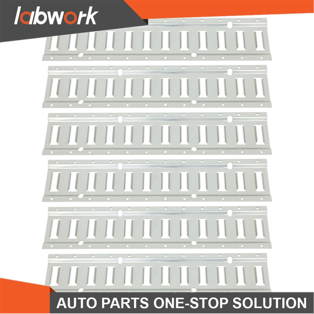 Labwork 6 Pack 2' E Track Tie Down Rail Kit Silver Rail Enclosed Cargo Trailer
