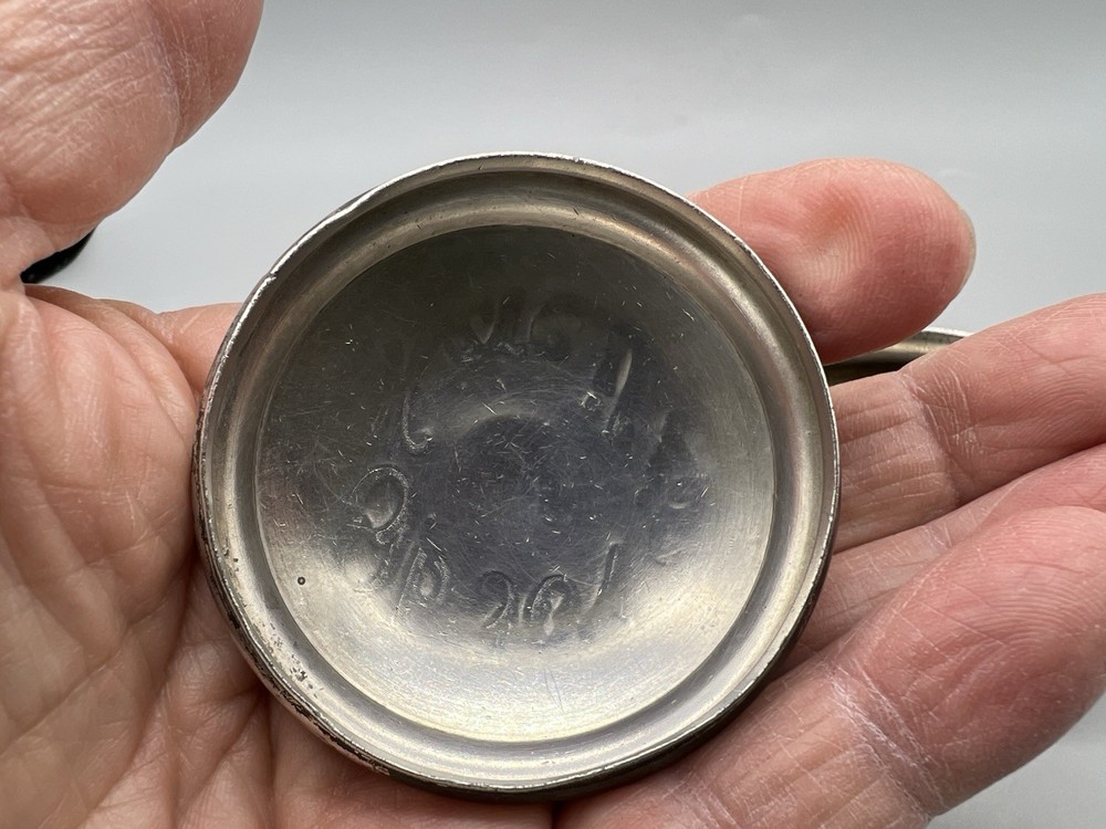 Antique Queen City Silver Plated Lidded Trinket Bowl Embossed Oh Joy Here It Is