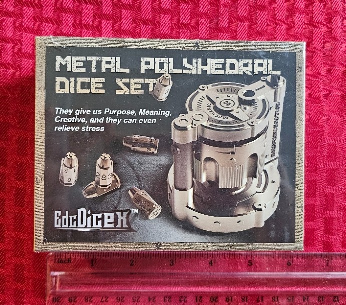 Metal Polyhedral Dice Set, Bullet, Gun Slinger
